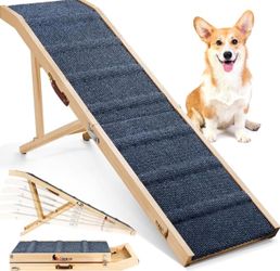 Cosluken Adjustable Wooden Dog Ramp
