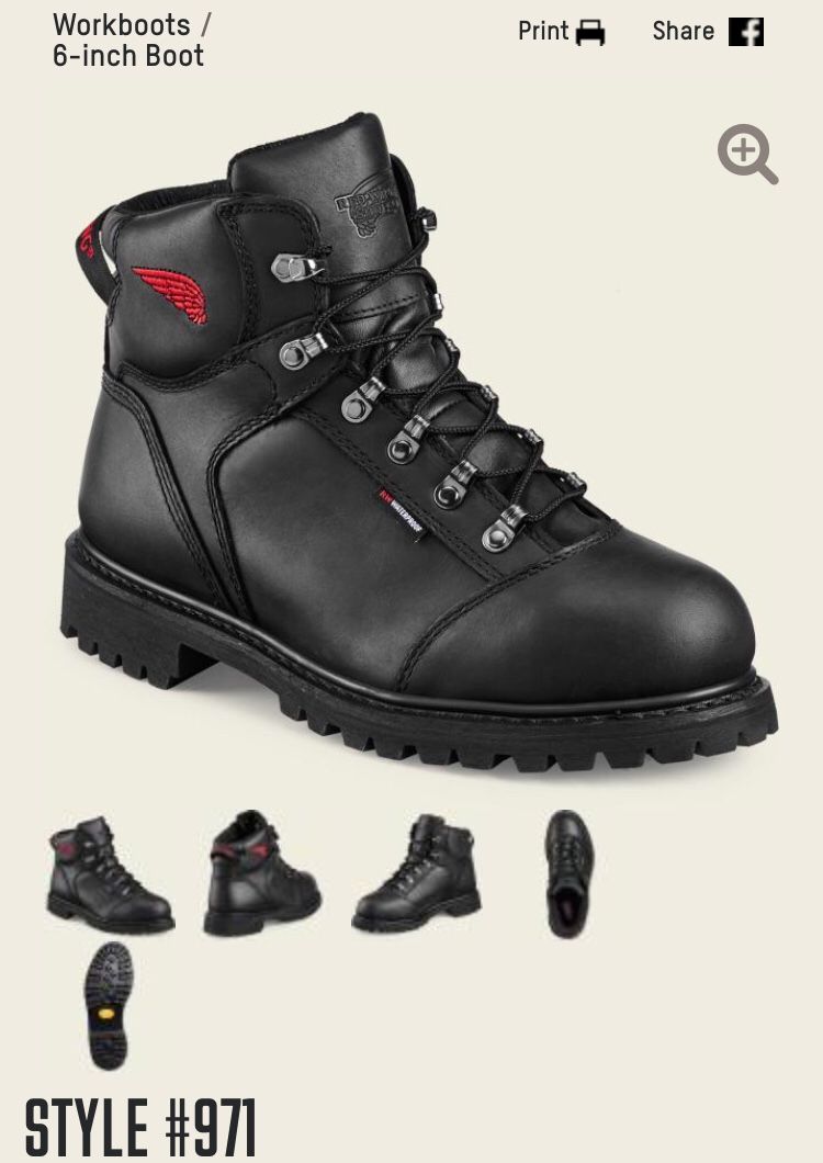 Red Wing Men’s 6 inch Truwelt boot style #971