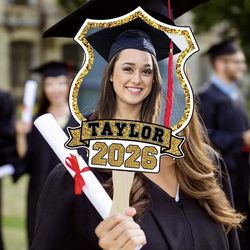 GRADUATION Class of 2026 photo hand paddle fans
