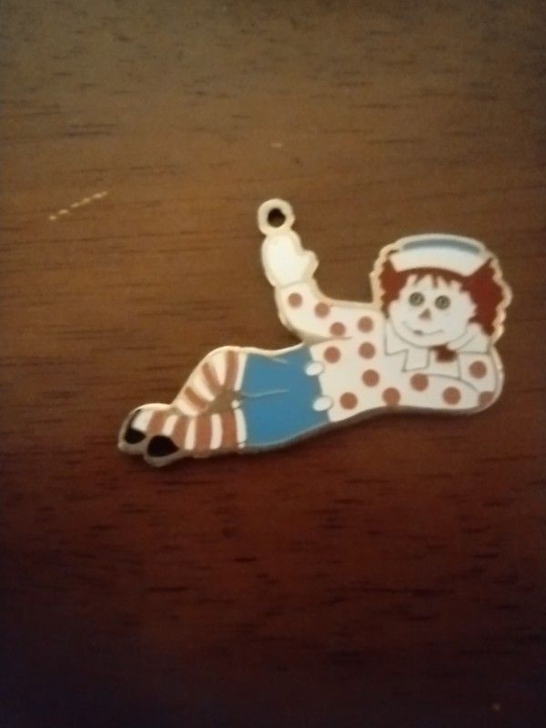 Antique Raggedy Andy Pendant To Hang On Chain.