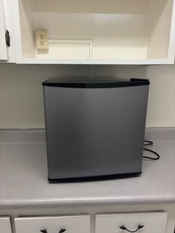 Compact Mini Fridge Gray and Black