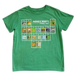 Boys green Minecraft short sleeve graphic t shirt size medium