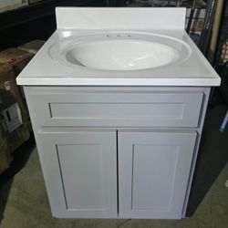 24x22x34 Vanity Cabinet With Sink Light Gray 