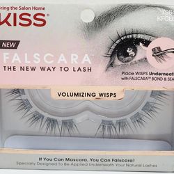 Brand New In Box Kiss Falscara The New Way To Lash Volumizing Wisps KFCL02/79842.
The image shows KISS Falscara Volumizing Wisps, which are a type of 