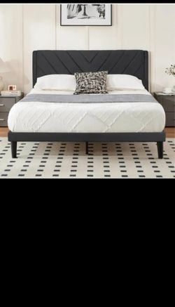 Queen Size Platform Bed Frame Black