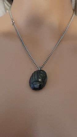 Unisex Baseball and Glove Necklace