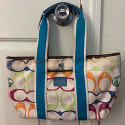 Vintage Coach Hampton Scribble Tote Bag