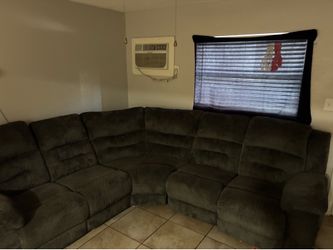 Gray Recliner Sectional