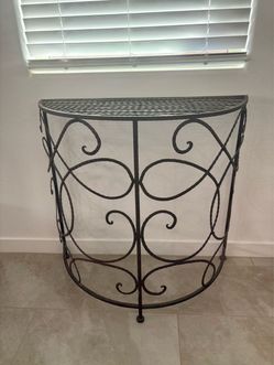 Half Moon Console Table- Metal