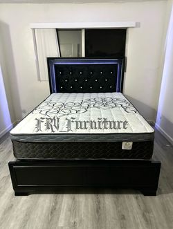 New queen bed frame with Matress