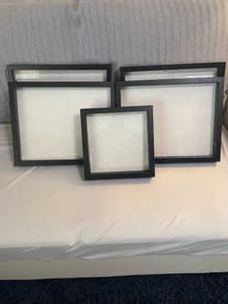 Set of 5 Black Shadowboxes