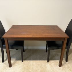 Wood Dining Table with 2 Chairs 