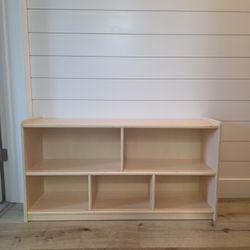 New OOOK Montessori Shelf 5-Section Wooden Storage Cabinet, 2-Shelf Toy Organizers and Storage, Kids Classroom Organizer, Playroom, Daycare and Presch