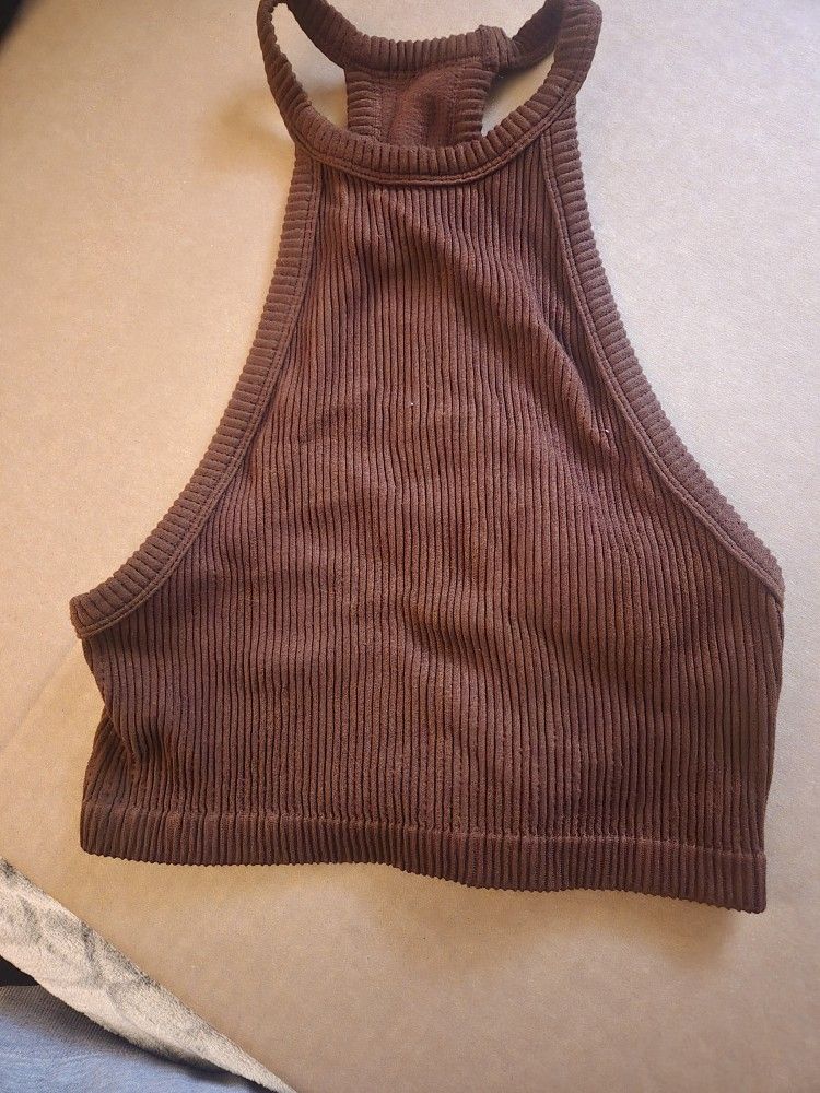 Forever 21 Brown ribbed tank top