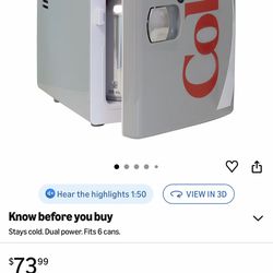 coke mini fridge