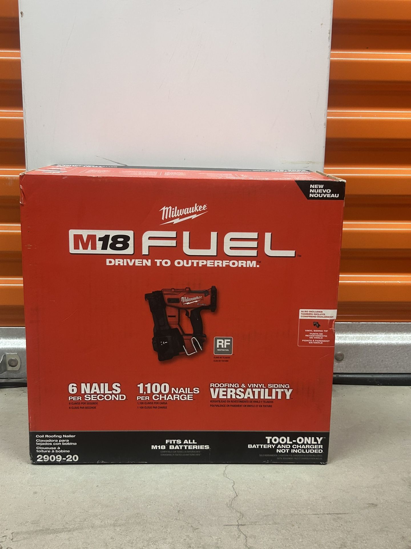 M18 FUEL 18-Volt Lithium-Ion Brushless Cordless Coil Roofing Nailer (Tool Only)