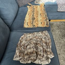 Custom made Stretchy Animal print Woman Dress / Skirts