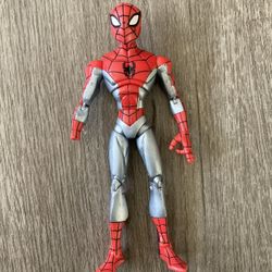 Marvel Spectacular Spiderman Figure Spider-Charged Animated Series Rare Silver