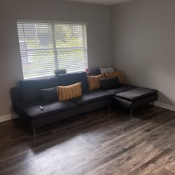 Grey/Orange Couch