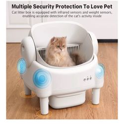 In box! Self Cleaning cat litter box - Automatic, Open-Top Design, Odor Control (M5)