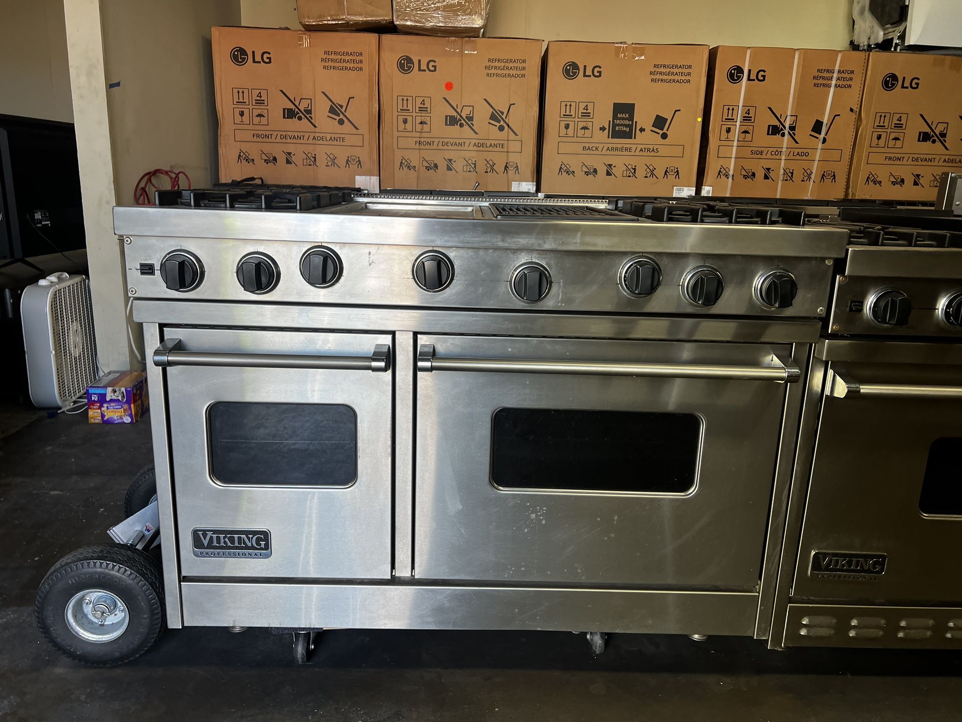 VIKING 48”WIDE ALL GAS RANGE STOVE IN STAINLESS STEEL