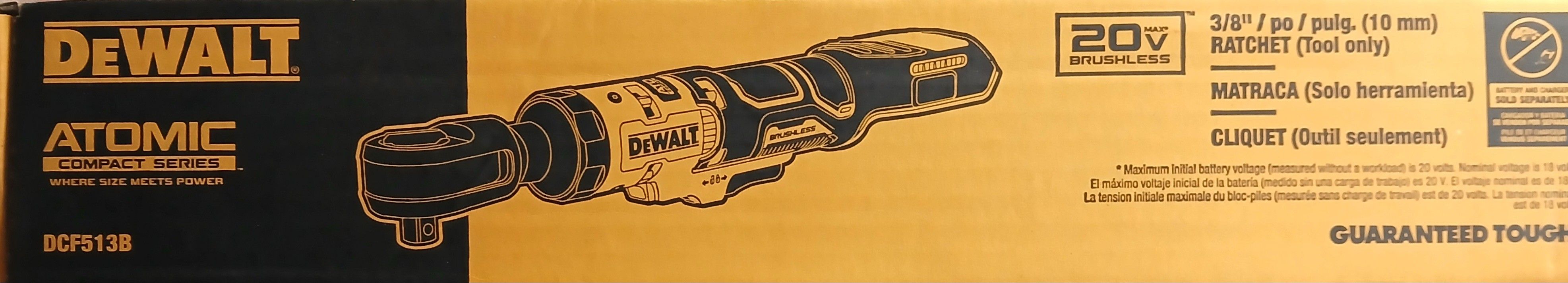 Dewalt 3/8" 20v Ratchet Tool Only