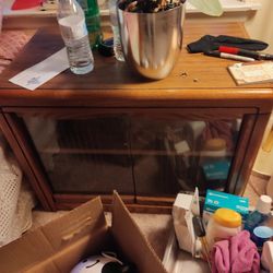 Glass Cabinet TV Stand