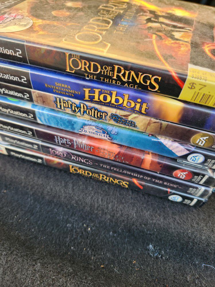 Harry Potter And Lord Of The Rings Lot PS2