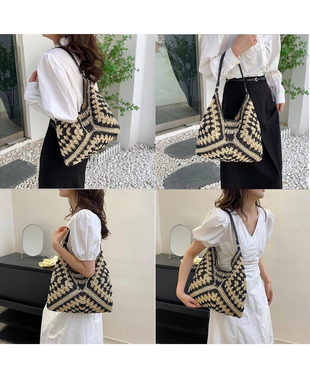 Suede purses for Women 2024 Slouchy Shoulder Bags Soft Leather hobo bag Brown Tote Handbag for Work Everyday