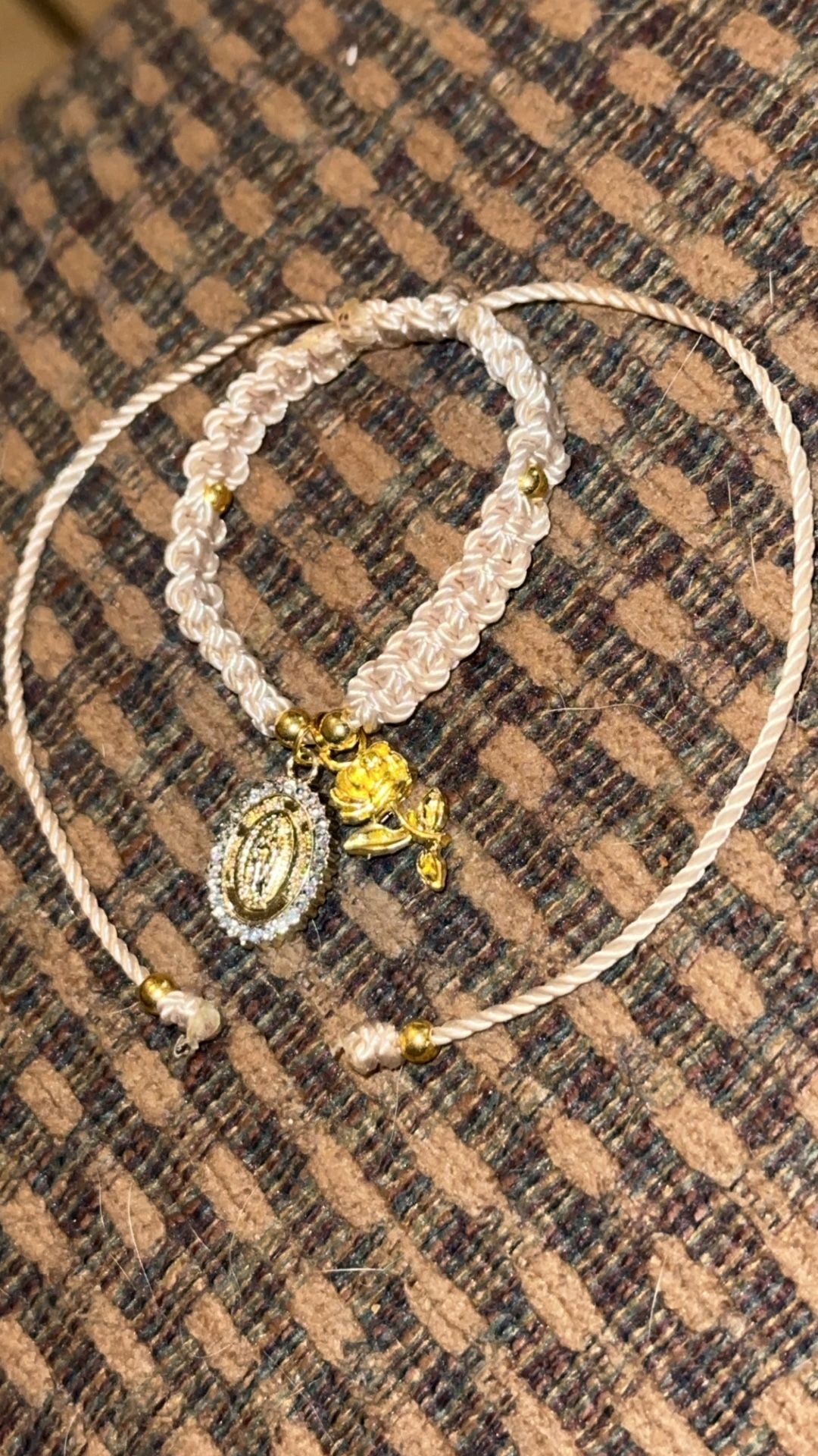 Virgencita With Rose, Mexican Bracelet