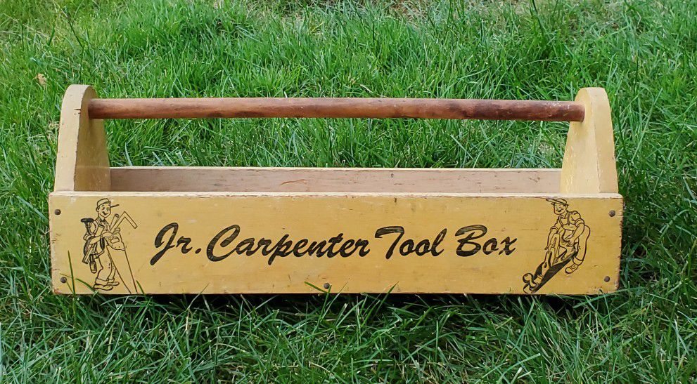 Vintage Wood Tool Box 