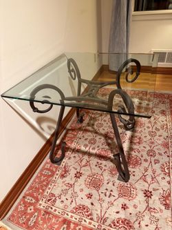 Glass side table