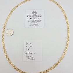 10k gold 28" mariner link chain