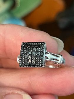 Vintage Sterling Silver and Moissanite Ring