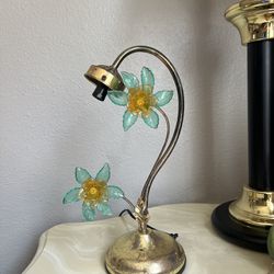 Lucite Brass Lamp