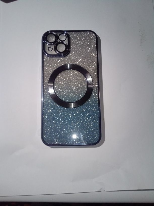 New Gradient Blue Glittery iPhone 14 Shockproof Case