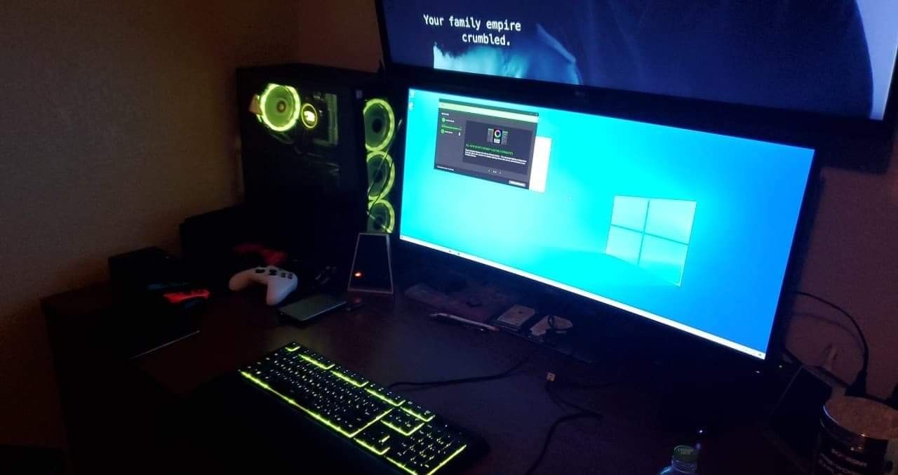 i7 9700K, 32gb ram Trident Z. 2TB SSD, RTX 2080 Super, Ultra Wide 21:9