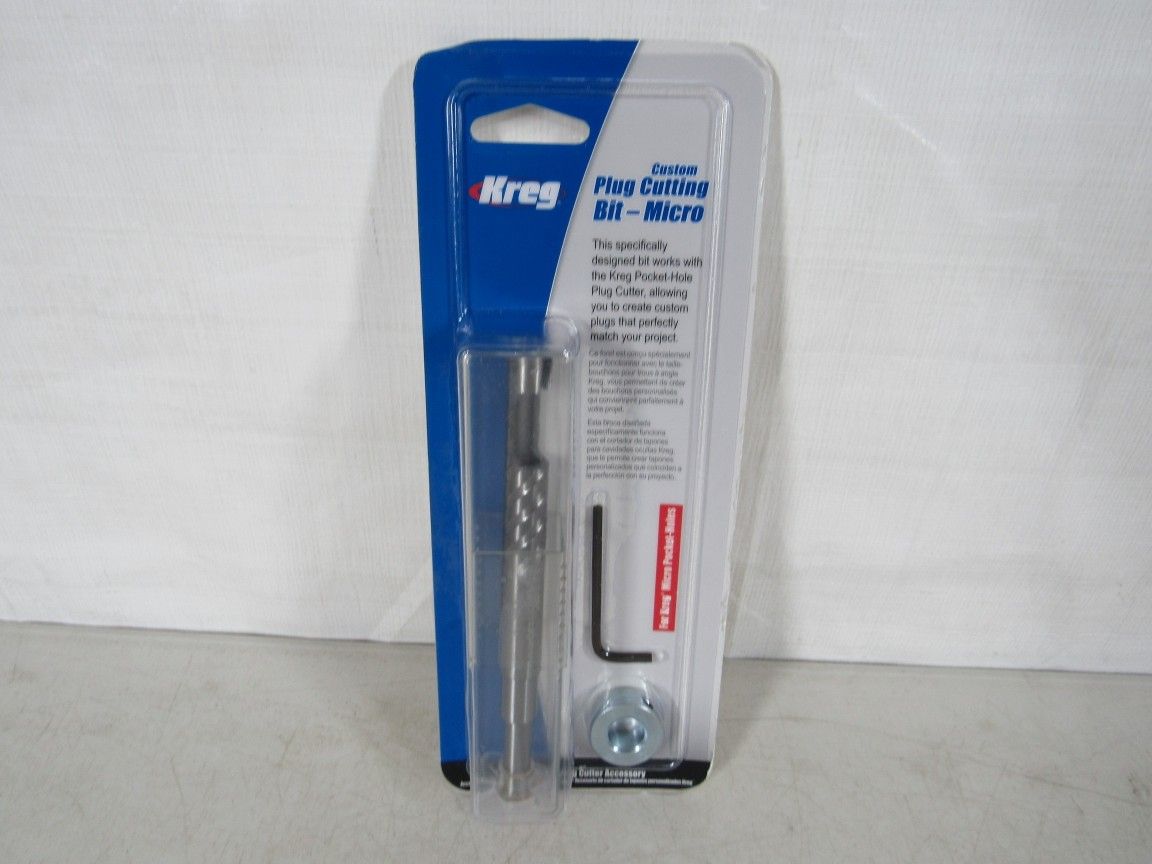 KREG KPC1060 Custom Plug Cutting Bit Holes Wood Plugs Dowels -NEW