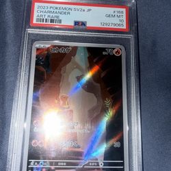 2023 POKEMON JAPANESE SV2A-POKEMON 151 ART RARE #168 CHARMANDER PSA 10