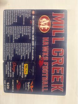Mill Creek Hawks cards