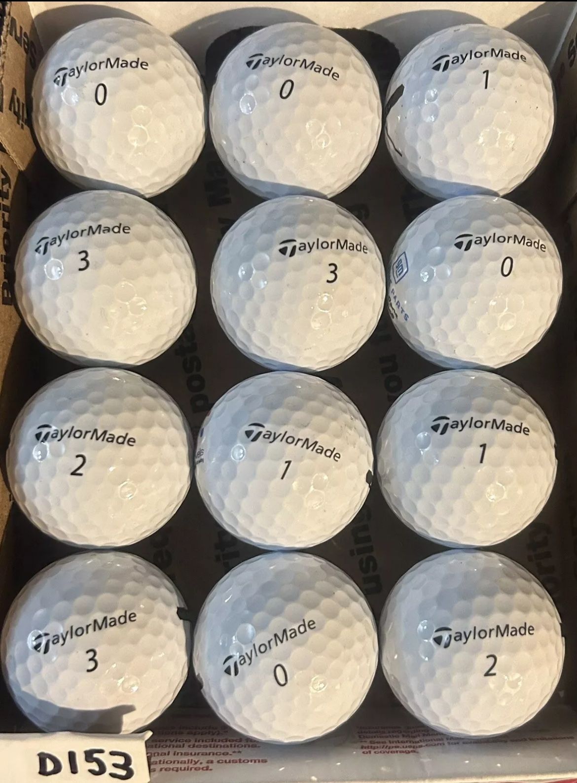 12 TaylorMade Distance Golf Balls 5/4a Lot D153