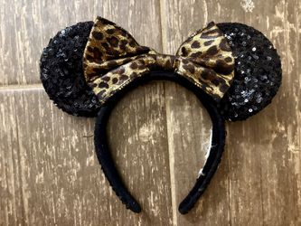 Minnie Mouse Leopard Sequin Ears