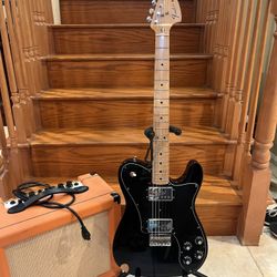 Fender MIM 70s Deluxe Telecaster w/ Orange Crush 35R Guitar Amp 