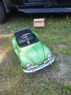 Antique metal Volkswagen pedaling car