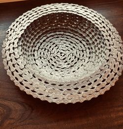 Bike chain accent bowl