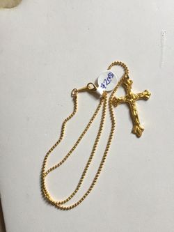 18karats Jesus gold filled Necklace