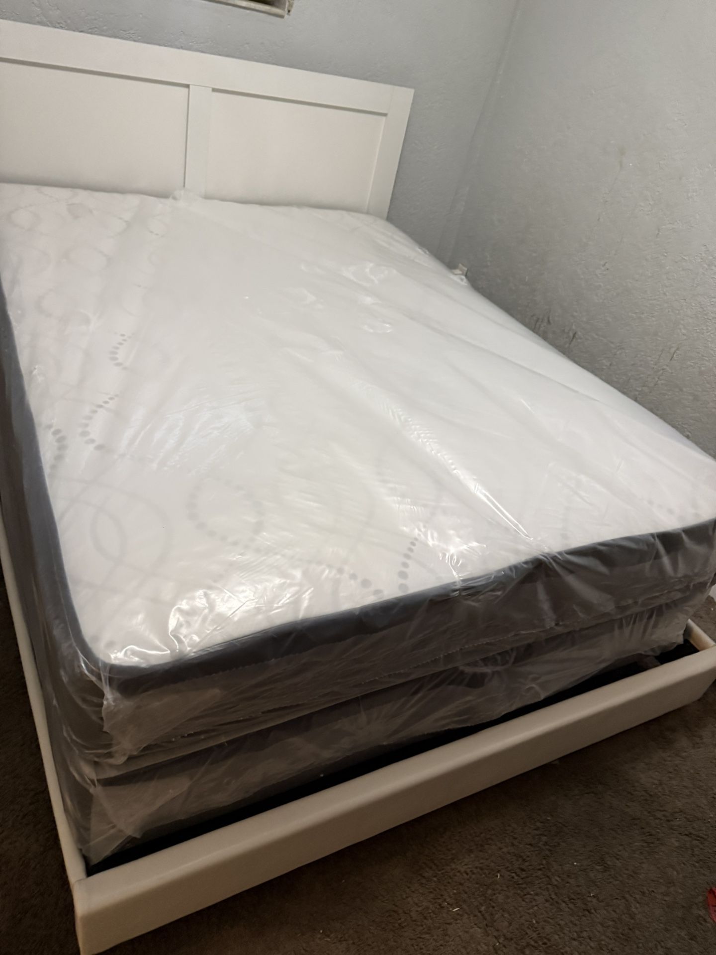 Queen Size Bed Frame With Mattress And All New Furniture...