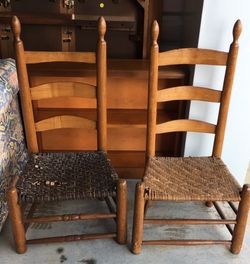 Tobacco chairs with cane bottoms