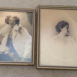 Antique Framed Photographs/Portraits Of Women, 1906 