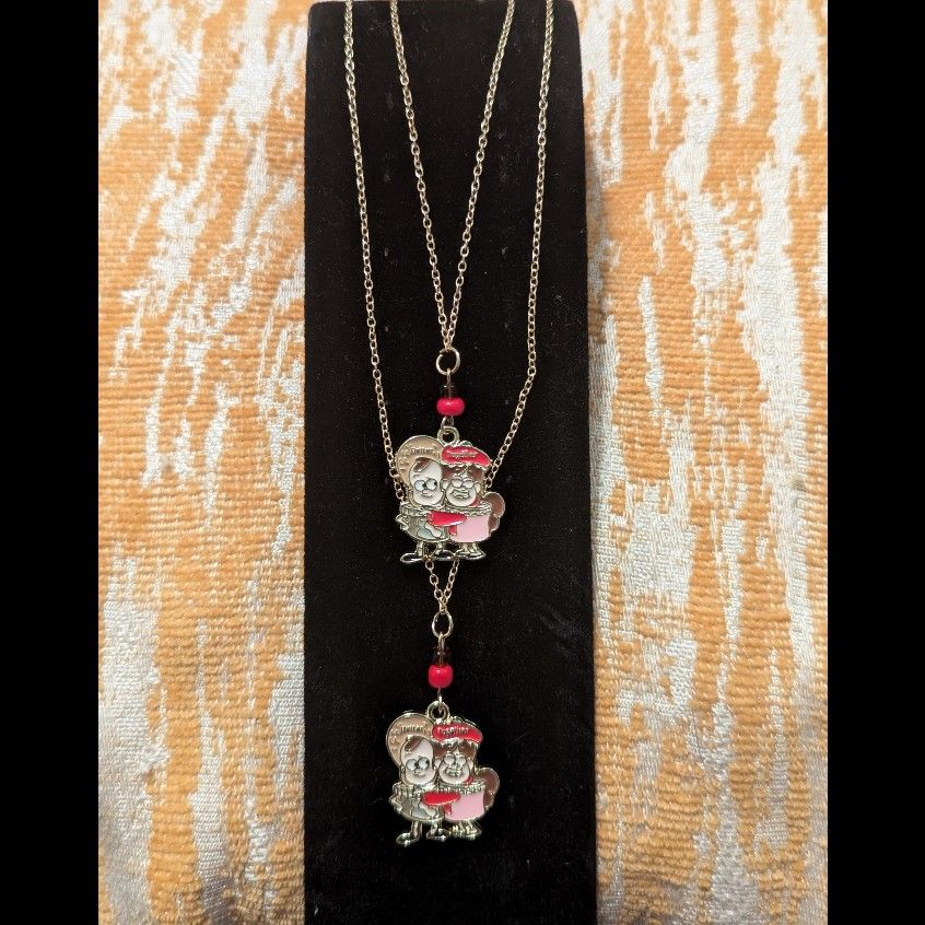 HANDMADE Best Friend Necklaces - Mabel & Dipper Peanut Butter and Jelly